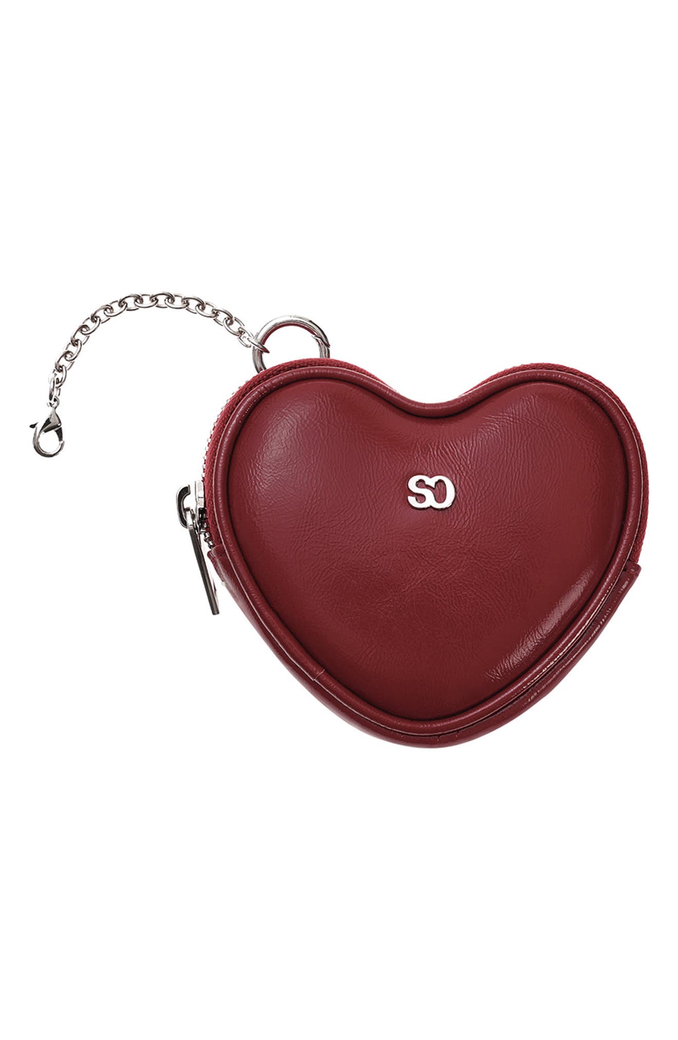 Stand Oil Heart Faux Leather AirPods Case in Red Wine 