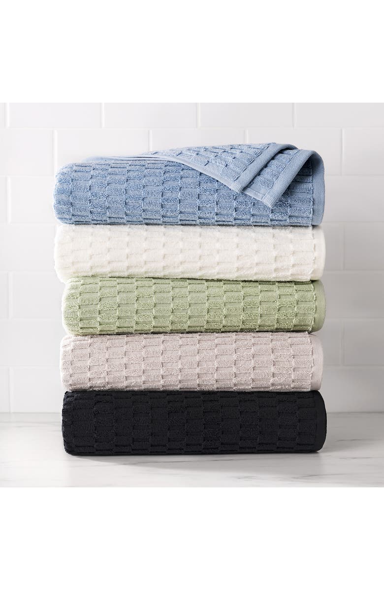 DKNY Metro Tile 4-Piece Bath & Hand Towel Set, Alternate, color, Black