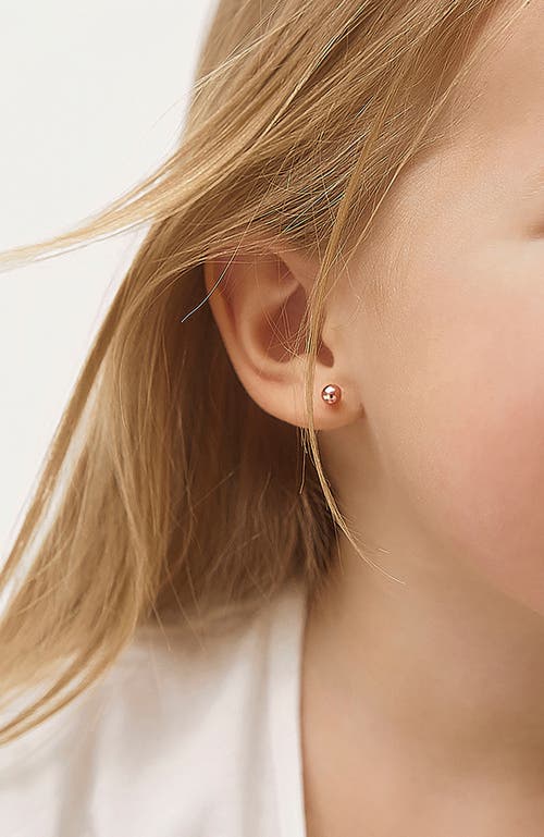 In Season Jewelry 14k Classic Ball Earrings In Rose Gold