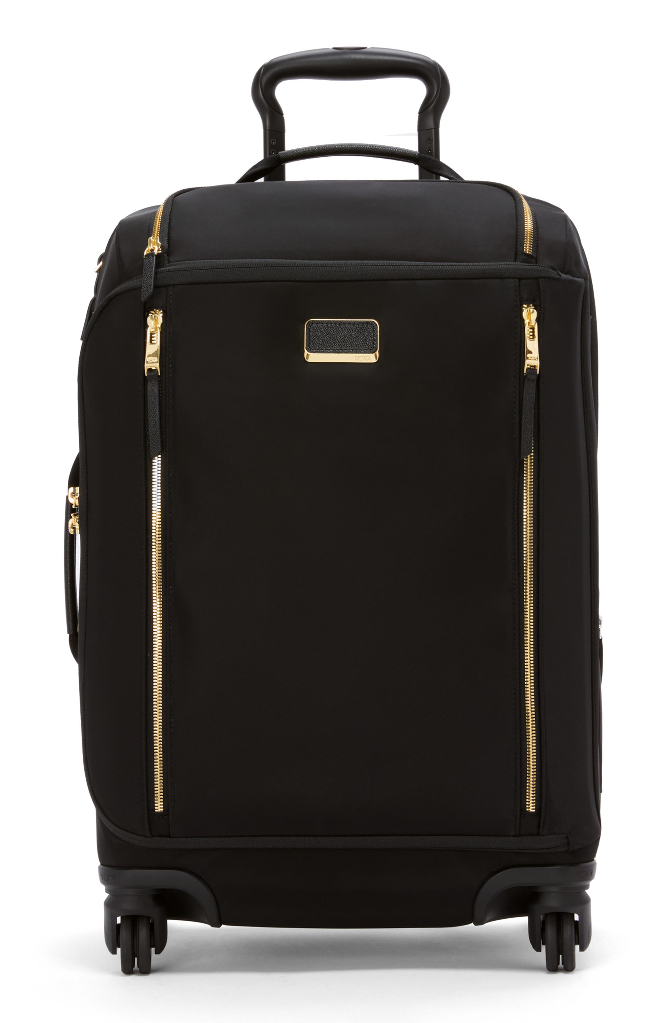 TUMI Voyageur Léger 22-Inch International Wheeled Carry-On, Main, color, Black/ Gold