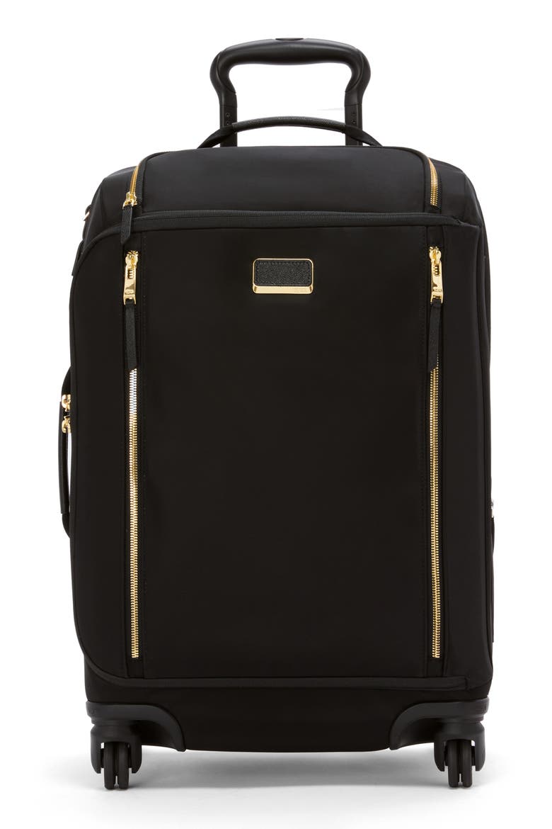 Voyageur Léger Dual Access Expandable Carry-On, Main, color, BLACK/ GOLD
