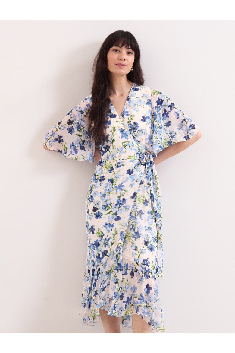 Juliette Midi Wrap Dress, Alternate, color, Cream