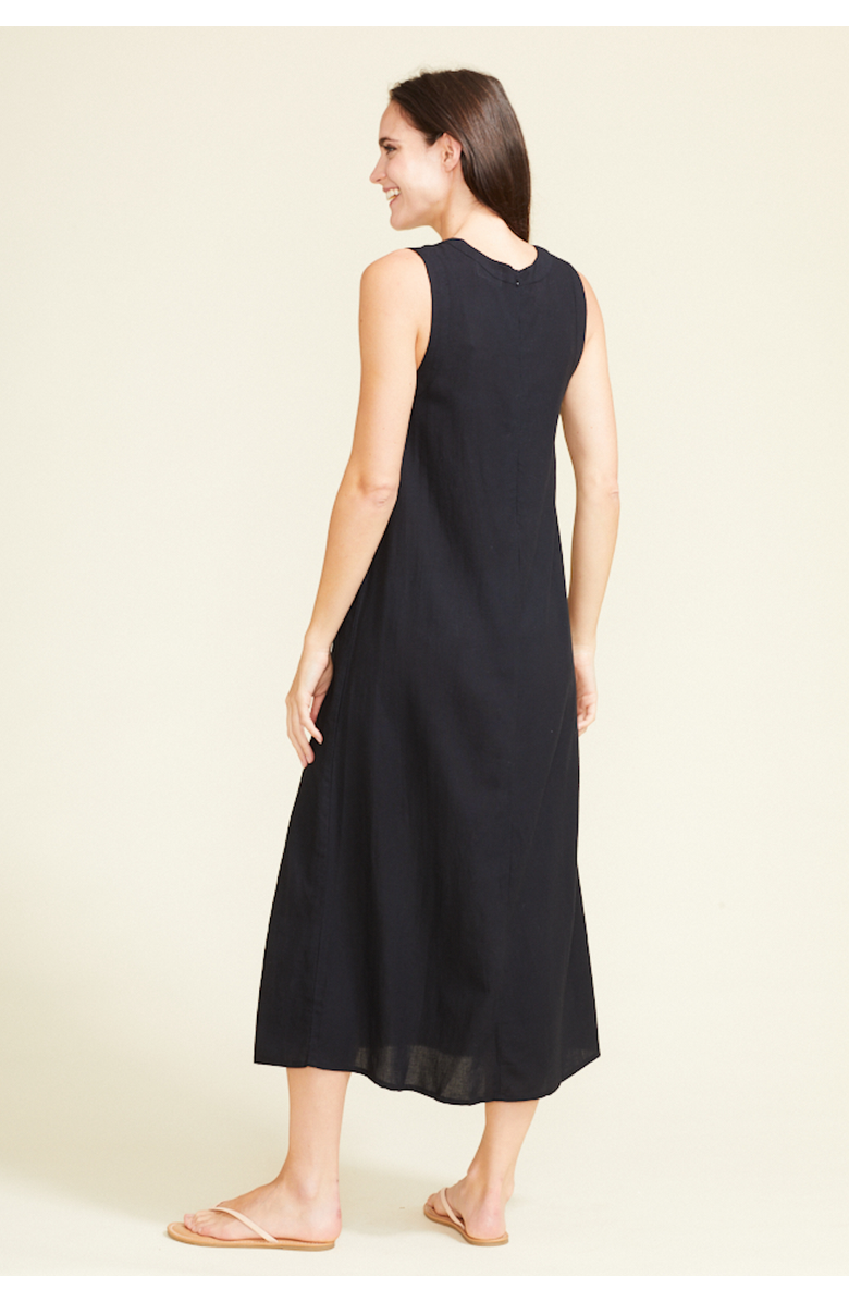 SITANO Grotta Midi Sleeveless Dress, Alternate, color, Black