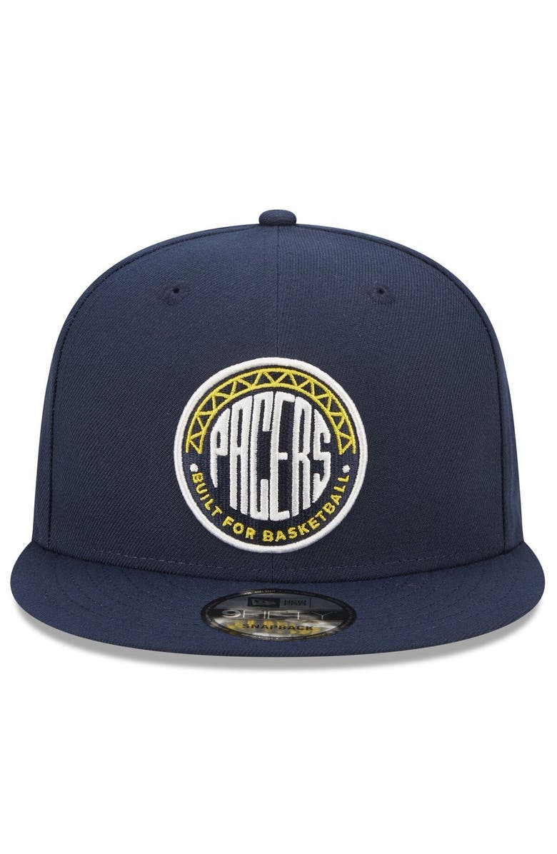 New Era Men's New Era  Navy Indiana Pacers 2022/23 City Edition  Official 9FIFTY Snapback Adjustable Hat, Alternate, color, 