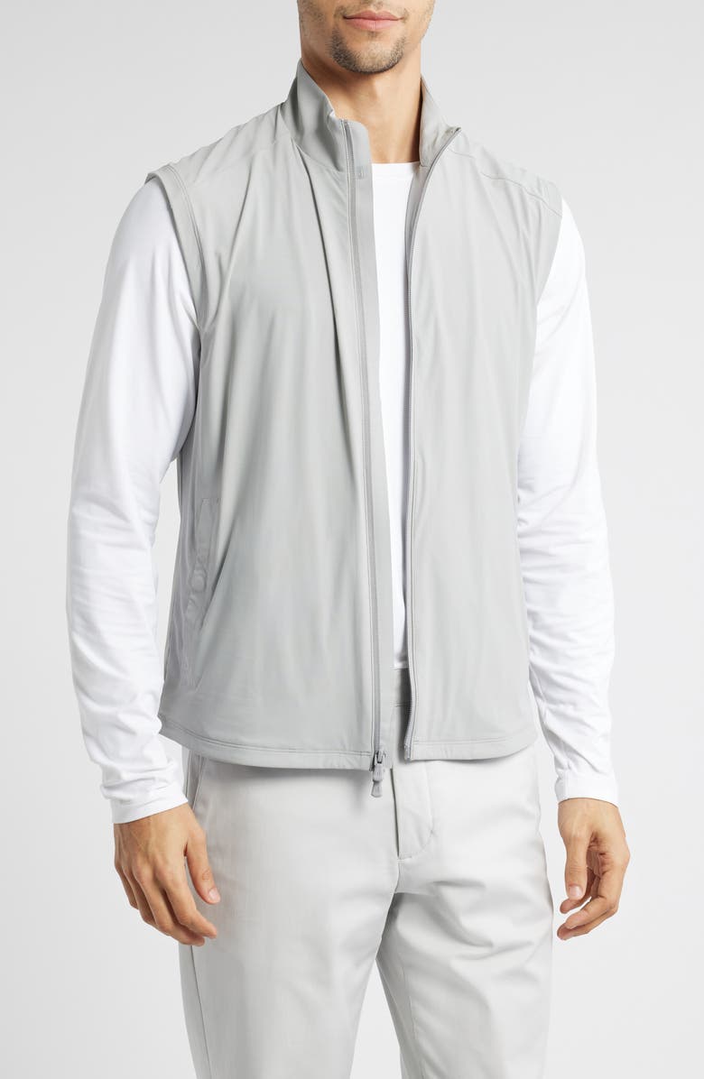 johnnie-O Zimmer Stretch Nylon Vest, Main, color, Seal