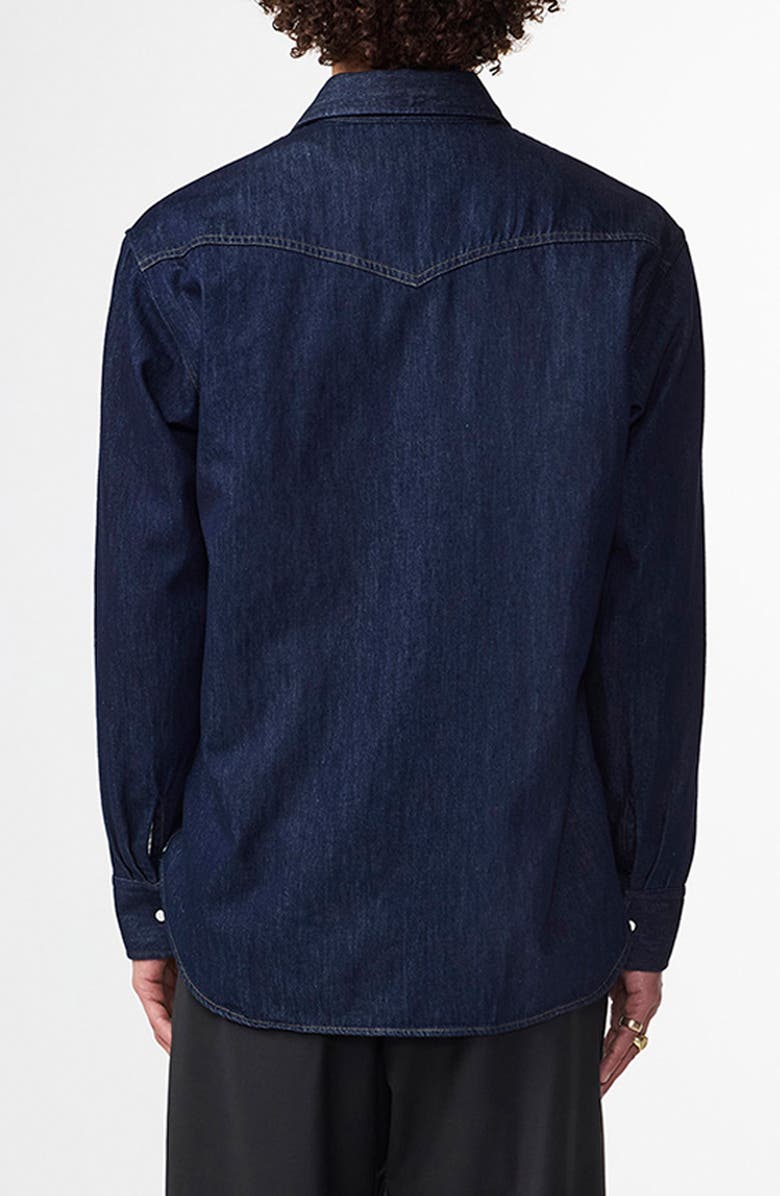 NN07 Ricky Denim Snap-Up Western Shirt, Alternate, color, Dark Denim
