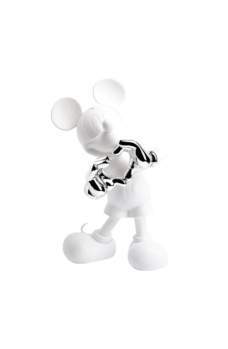Leblon Delienne Mickey Mouse With Love Figurine, Main, color, Silver / White