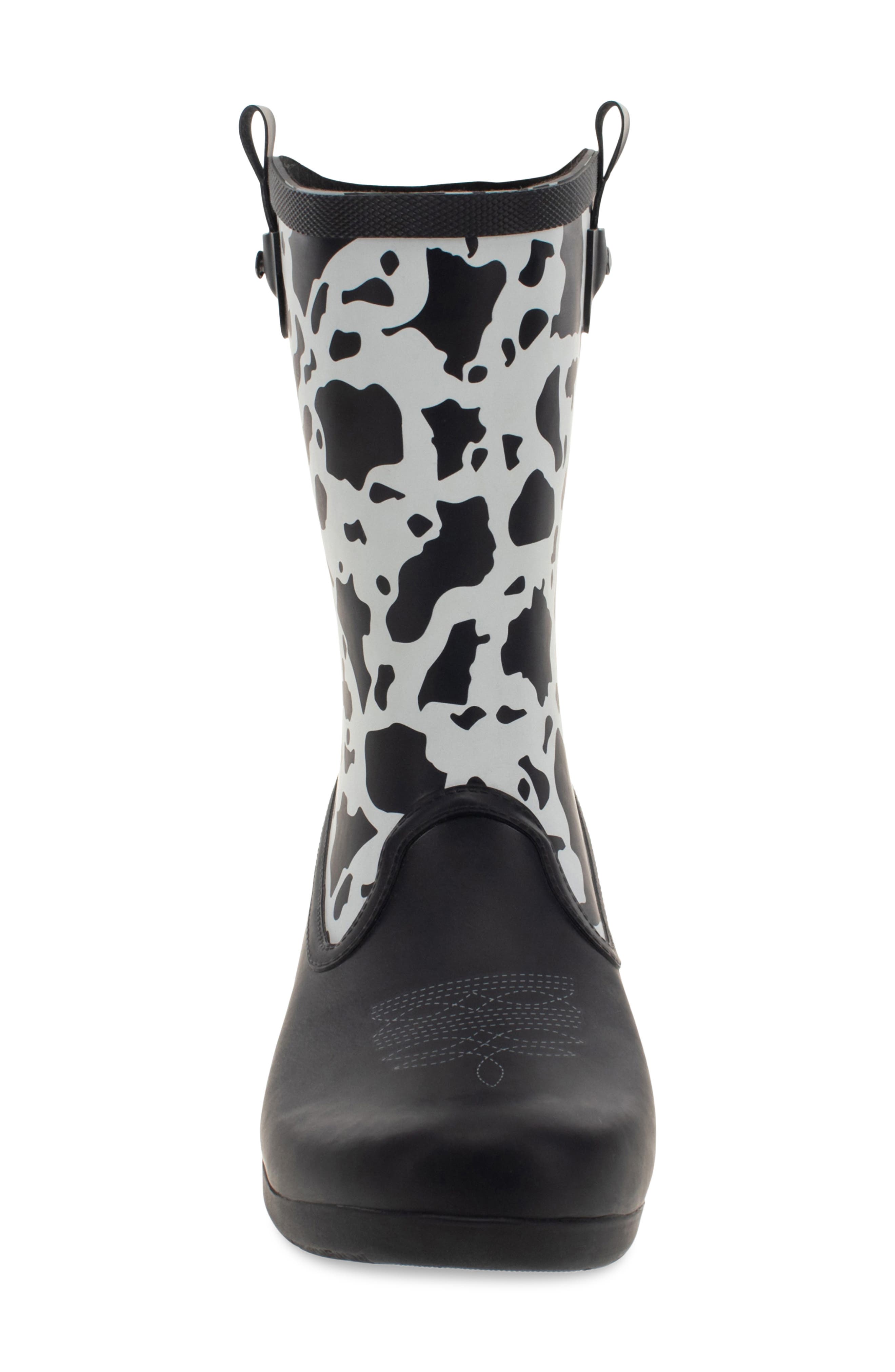 Betsie Waterproof Mid Rain Boot, Alternate, color, BLACK