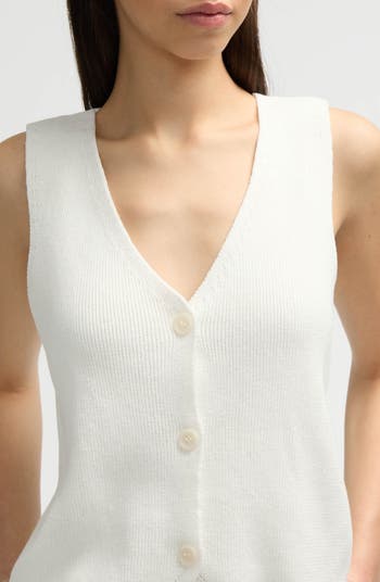 Ribbed Knit Short Vest