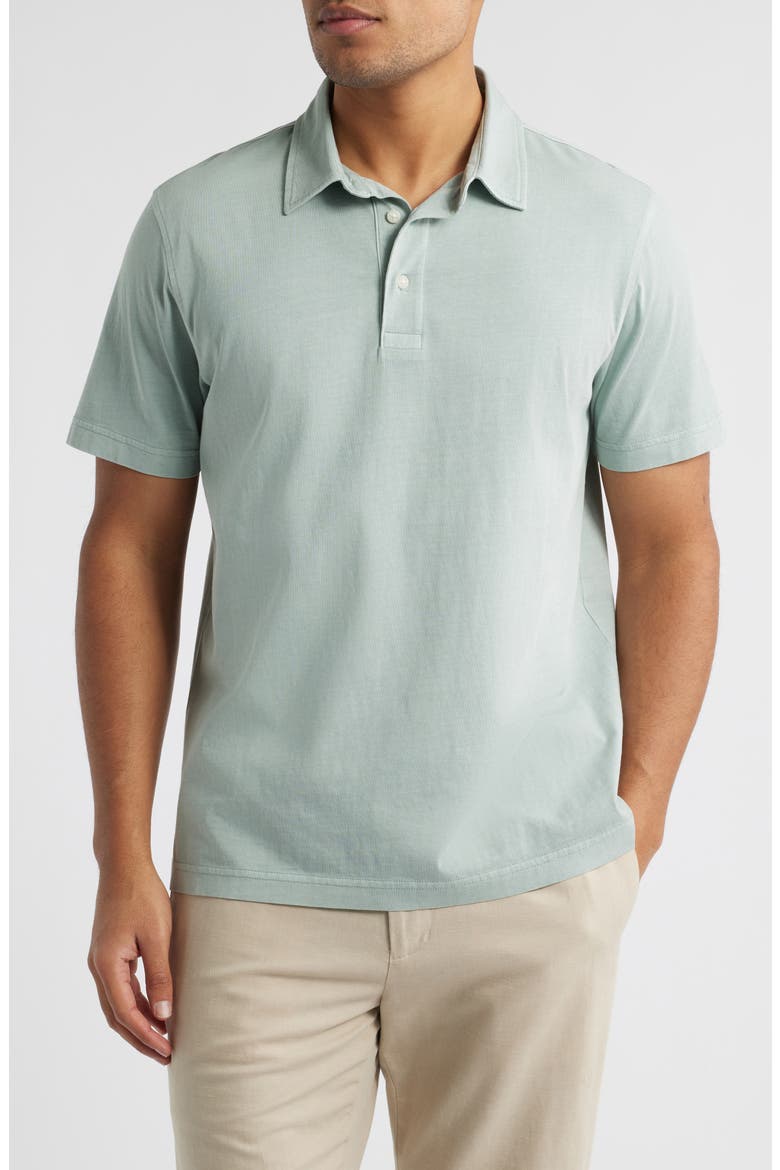Solid Cotton Jersey Polo, Main, color, GREY BLUE