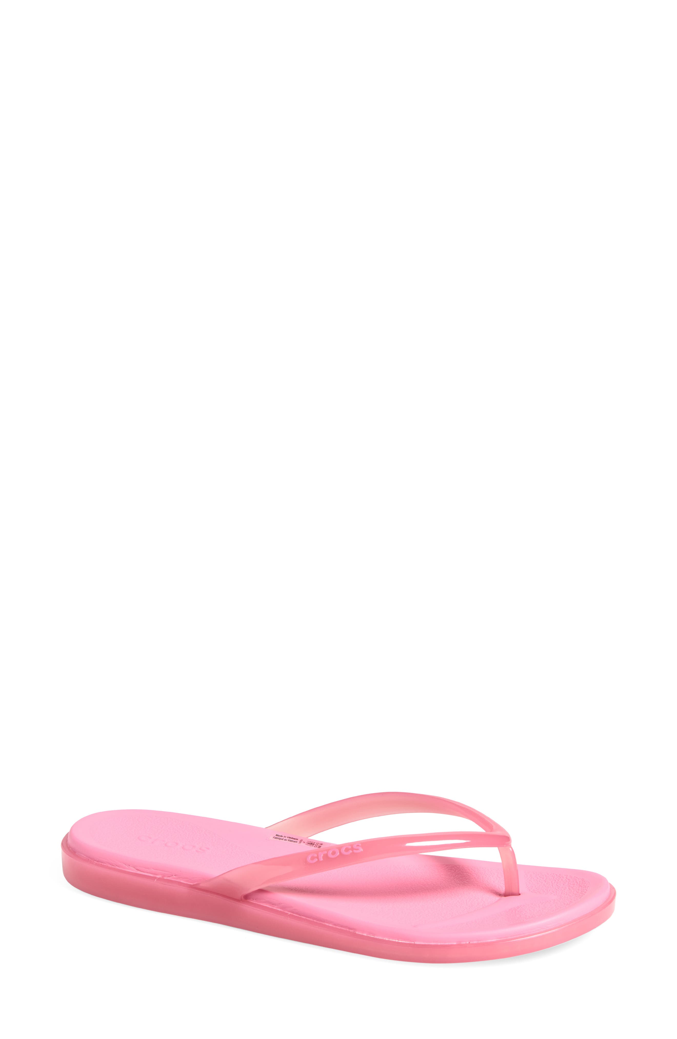 Crocs Miami Flip Flop In Pink Lemonade Jelly