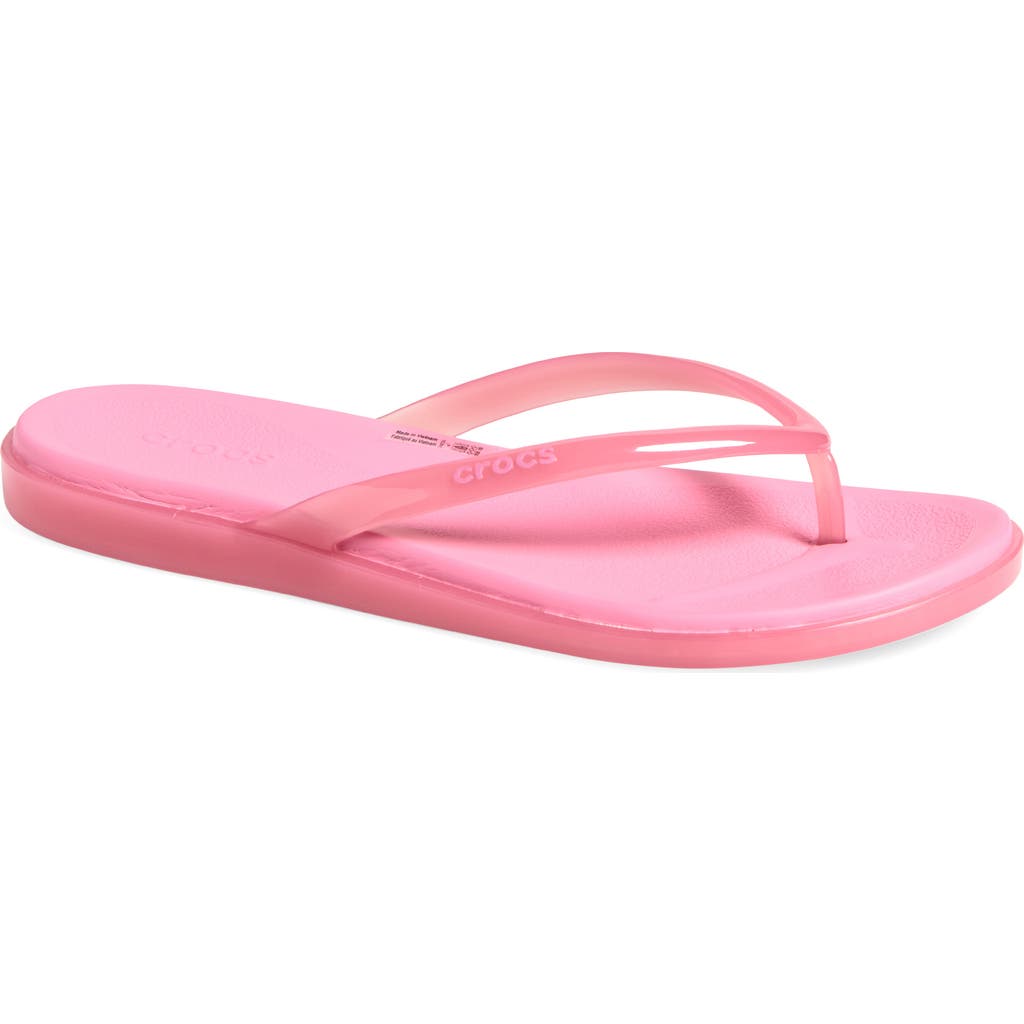 Crocs Miami Flip Flop In Pink Lemonade Jelly