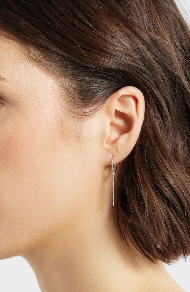 Meira T Diamond Spike Earrings, Alternate, color, Silver