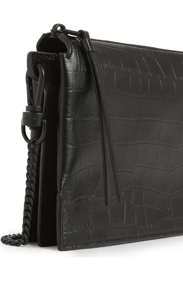 AllSaints Fletcher Leather Crossbody Bag, Alternate, color,