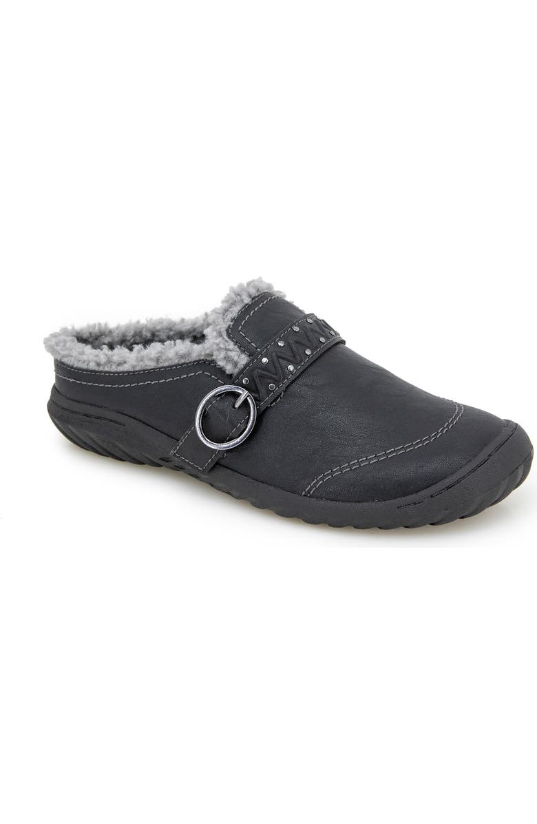 JBU Riley Faux Shearling Lined Slipper, Main, color, Black