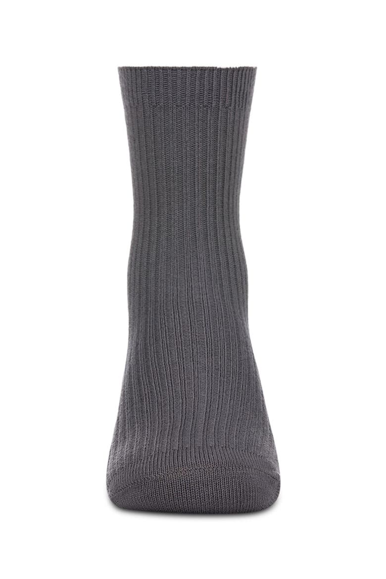 Ribbed Rich Crew Socks, Alternate, color, Slate Gray