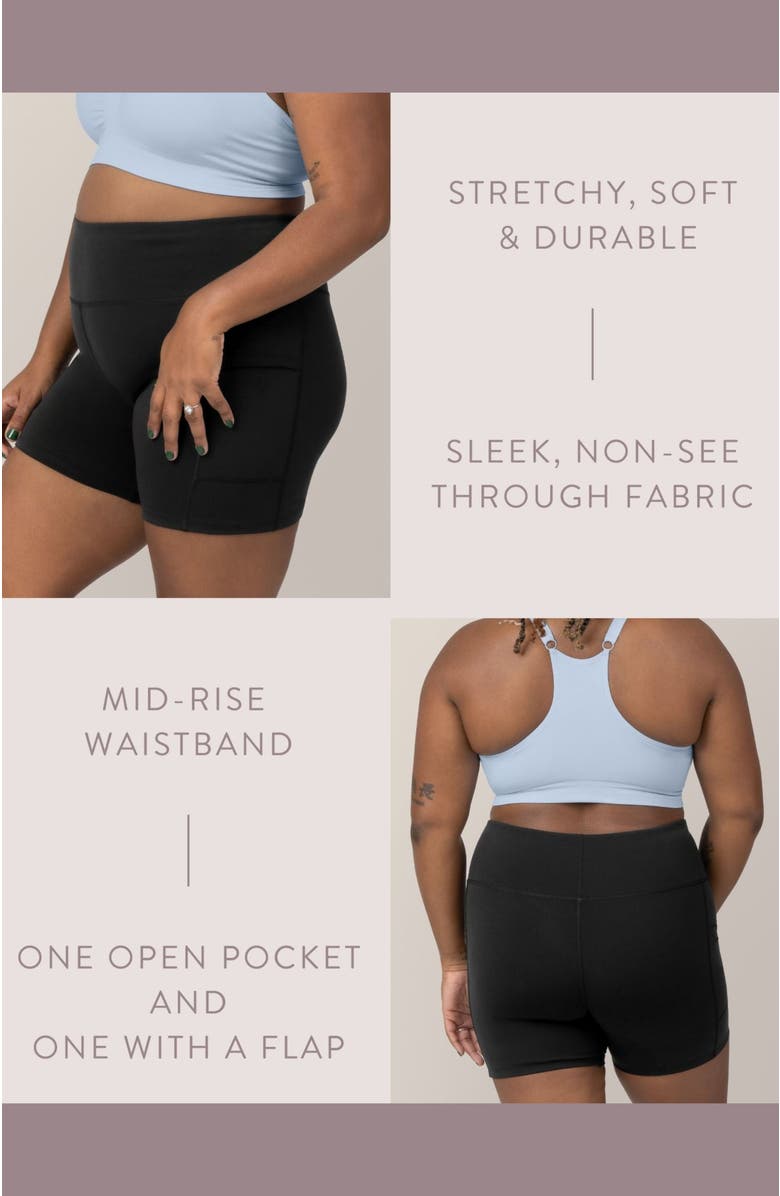 Kindred Bravely Stevie Active Postpartum Bike Short, Alternate, color, Black