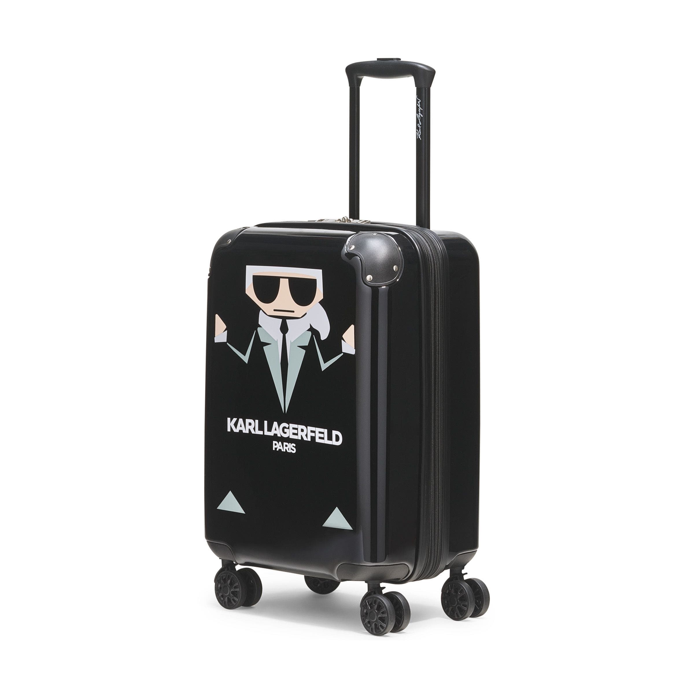 KARL LAGERFELD Karl In A Box 21" Carry On Upright Suitcase, Alternate, color, Black