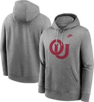 Nike Men's Nike Heather Gray Oklahoma Sooners Legacy Logo Club Fleece Pullover Hoodie