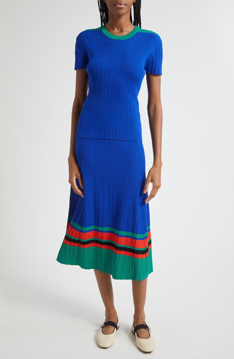 Wales Bonner Island Colorbock Sweater, Alternate, color, Blue