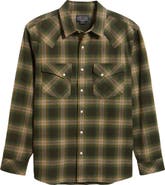Pendleton Wyatt Plaid Cotton Snap-Up Shirt