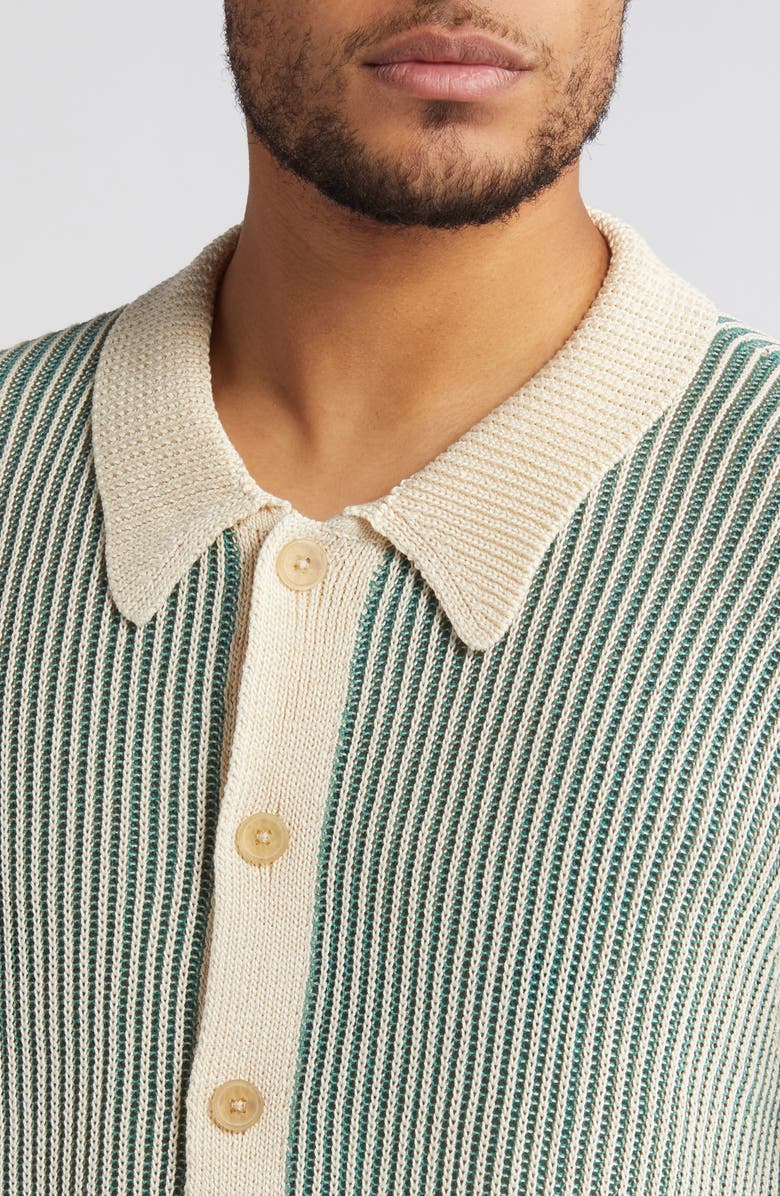 Corridor Plated Short Sleeve Cotton Cardigan, Alternate, color, 