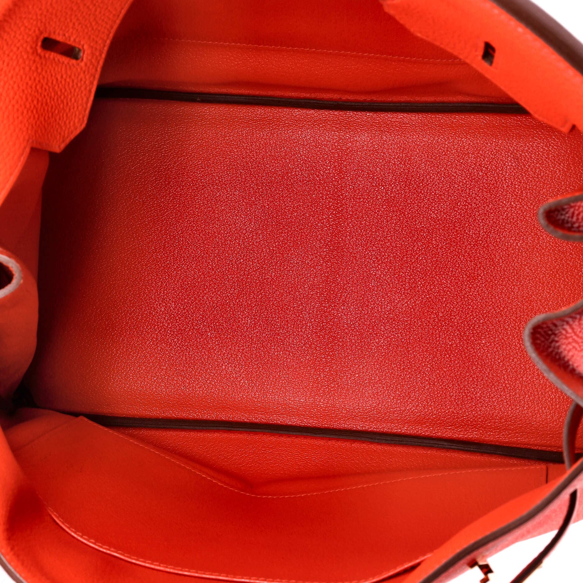 Birkin Handbag Orange Togo with Gold Hardware 35, Alternate, color, Red
