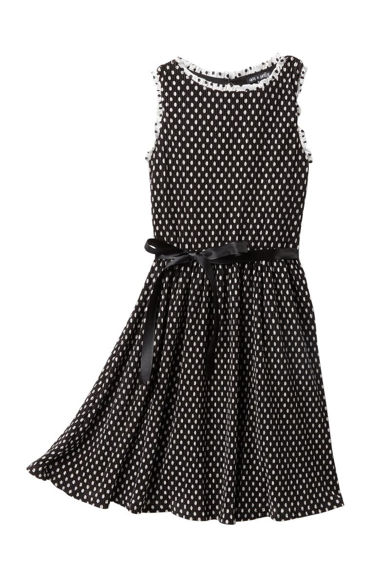 Pleisse Dot Shift Dress, Main, color, BLACK/WHITE