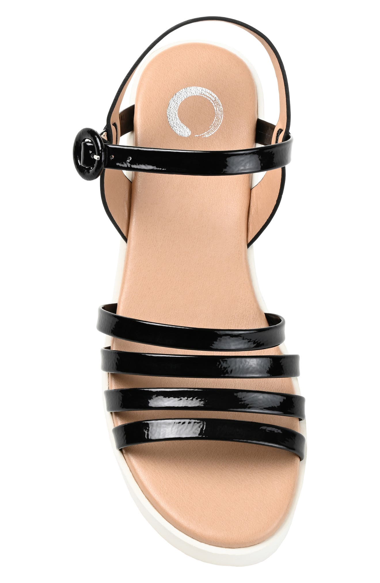 Journee Collection Miragge Platform Sandal, Alternate, color, Black