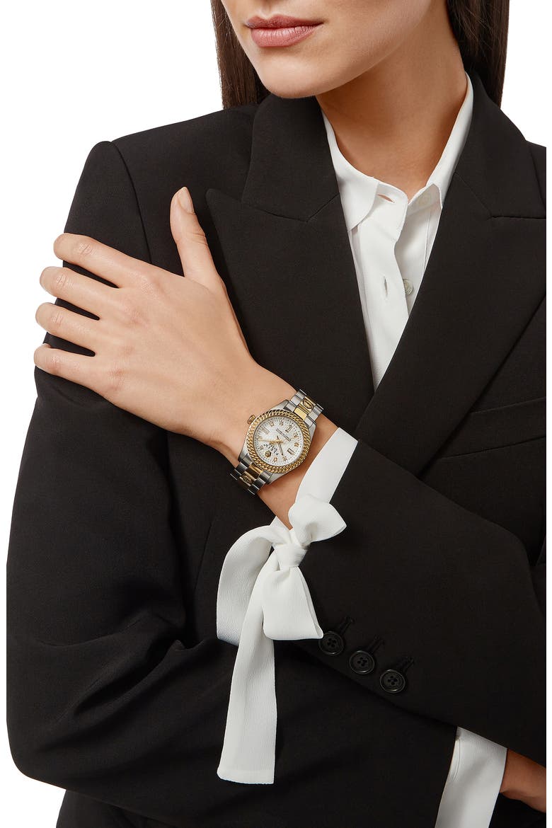 Queen Bracelet Watch, 36mm, Alternate, color, GOLD/ STAINLESS STEEL