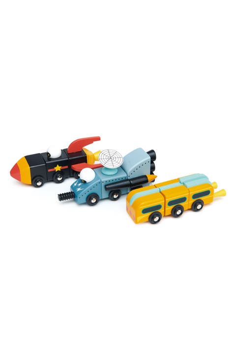 Space Race Wooden Toy Playset