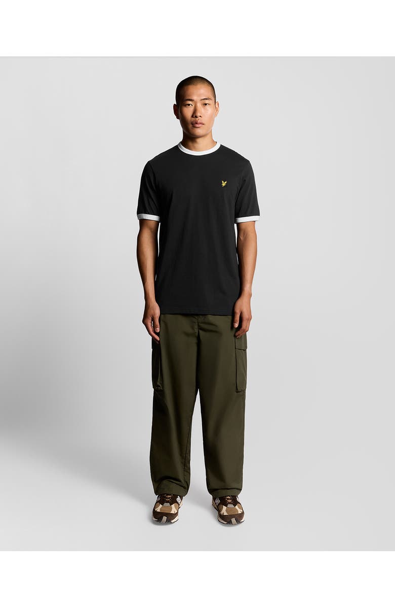 Lyle & Scott Ringer T-shirt, Alternate, color, Jet Black/ White