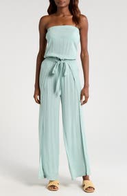 Elan Strapless Cover-Up Jumpsuit