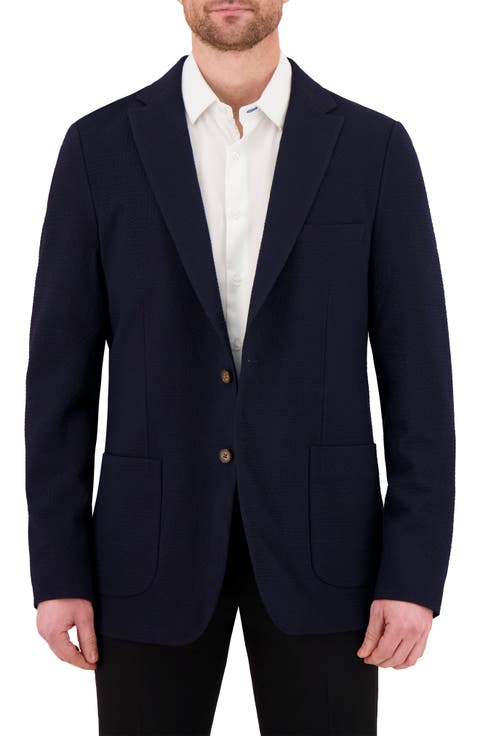 Textured Stretch Seersucker Sport Coat (Regular & Big)