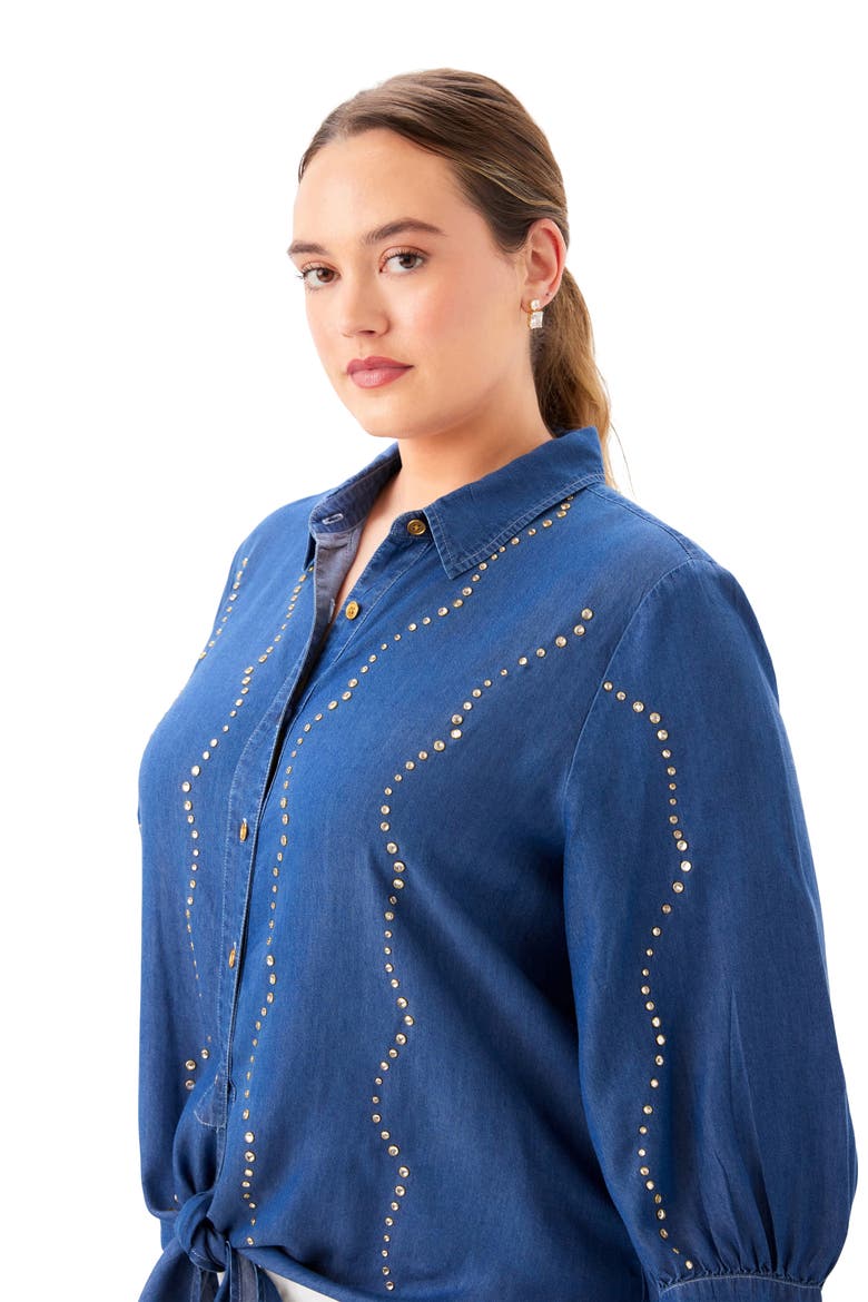 Gemstone Denim Shirt, Alternate, color, CHAMBRAY