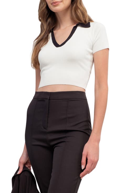 Crop Polo Top
