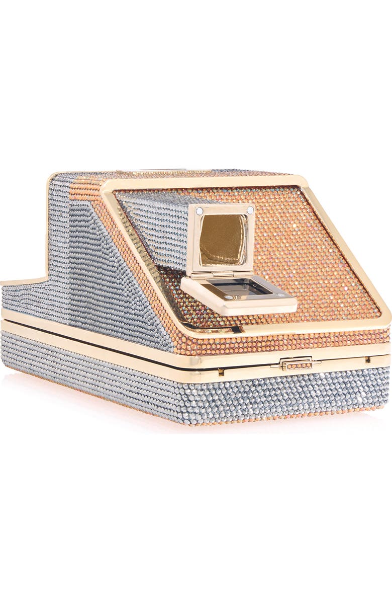 JUDITH LEIBER COUTURE Mary Instant Camera Crystal Clutch, Alternate, color, Silver Brown Multi