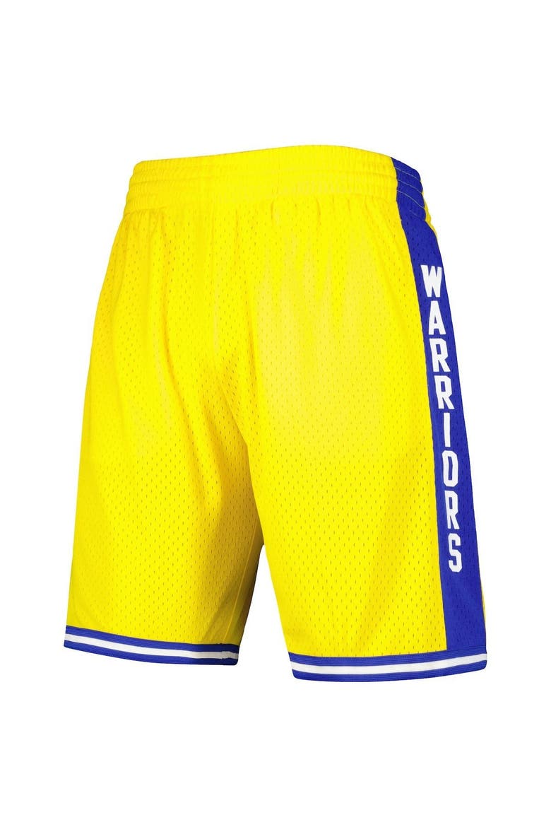 Men's Mitchell & Ness Gold Golden State Warriors 1974-75 Hardwood Classics Swingman Shorts, Alternate, color, Gold