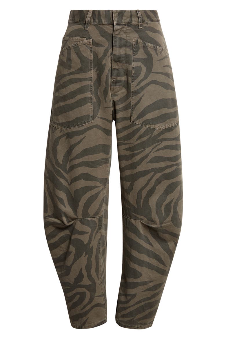 Shon Tiger Stripe Stretch Cotton Pants, Alternate, color, CAMO ZEBRA