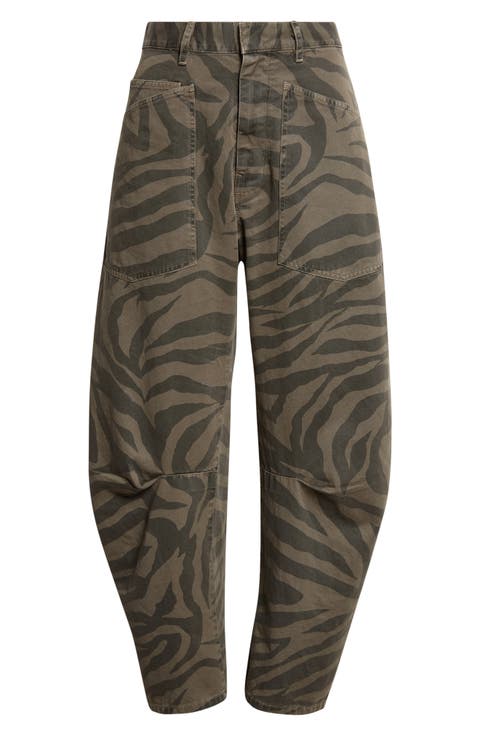 Shon Tiger Stripe Stretch Cotton Pants