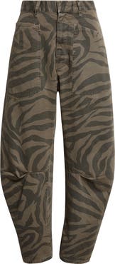 Nili Lotan Shon Tiger Stripe Stretch Cotton Pants