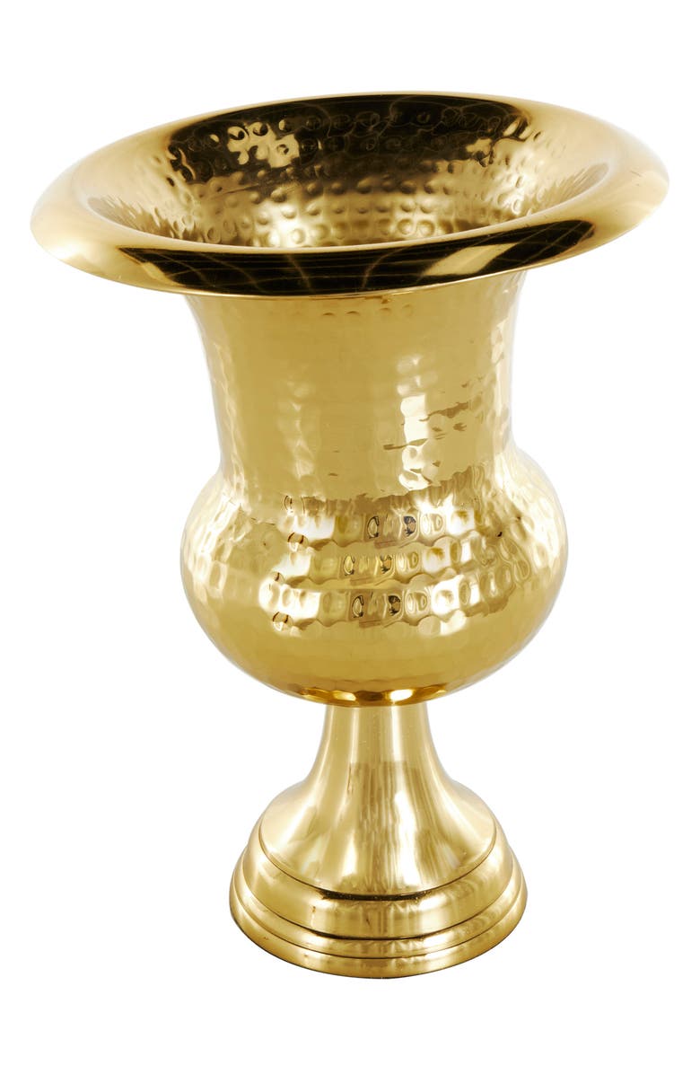 VIVIAN LUNE HOME Textured Metal Vase, Alternate, color, Gold