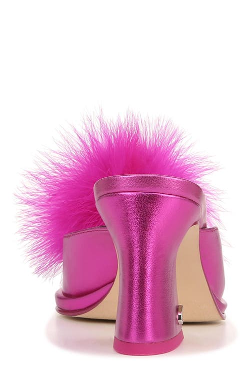 Circus Ny By Sam Edelman Hadie Feather Fluff Glitter Mule In Pink