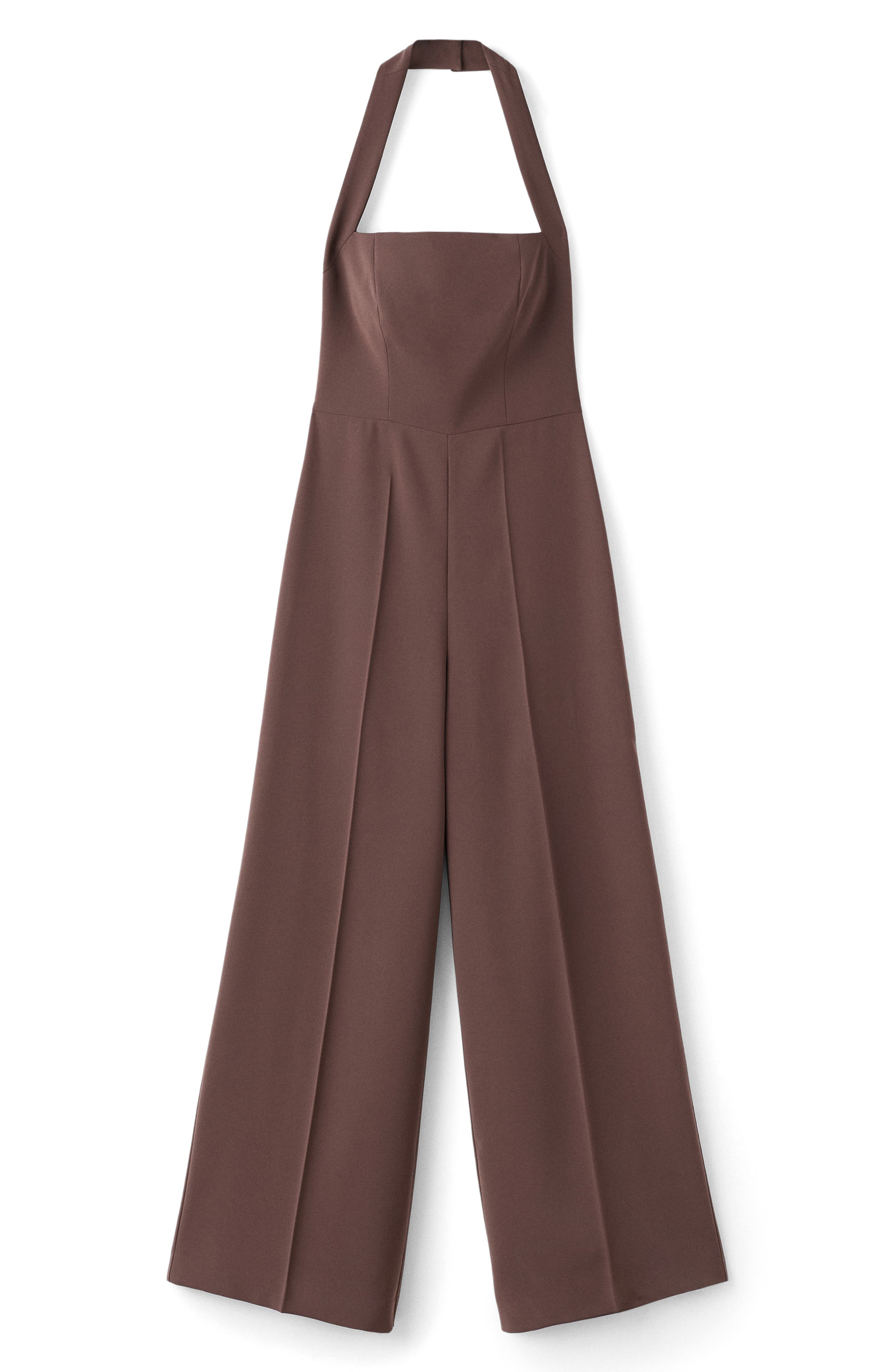 MANGO Wide Leg Halter Jumpsuit