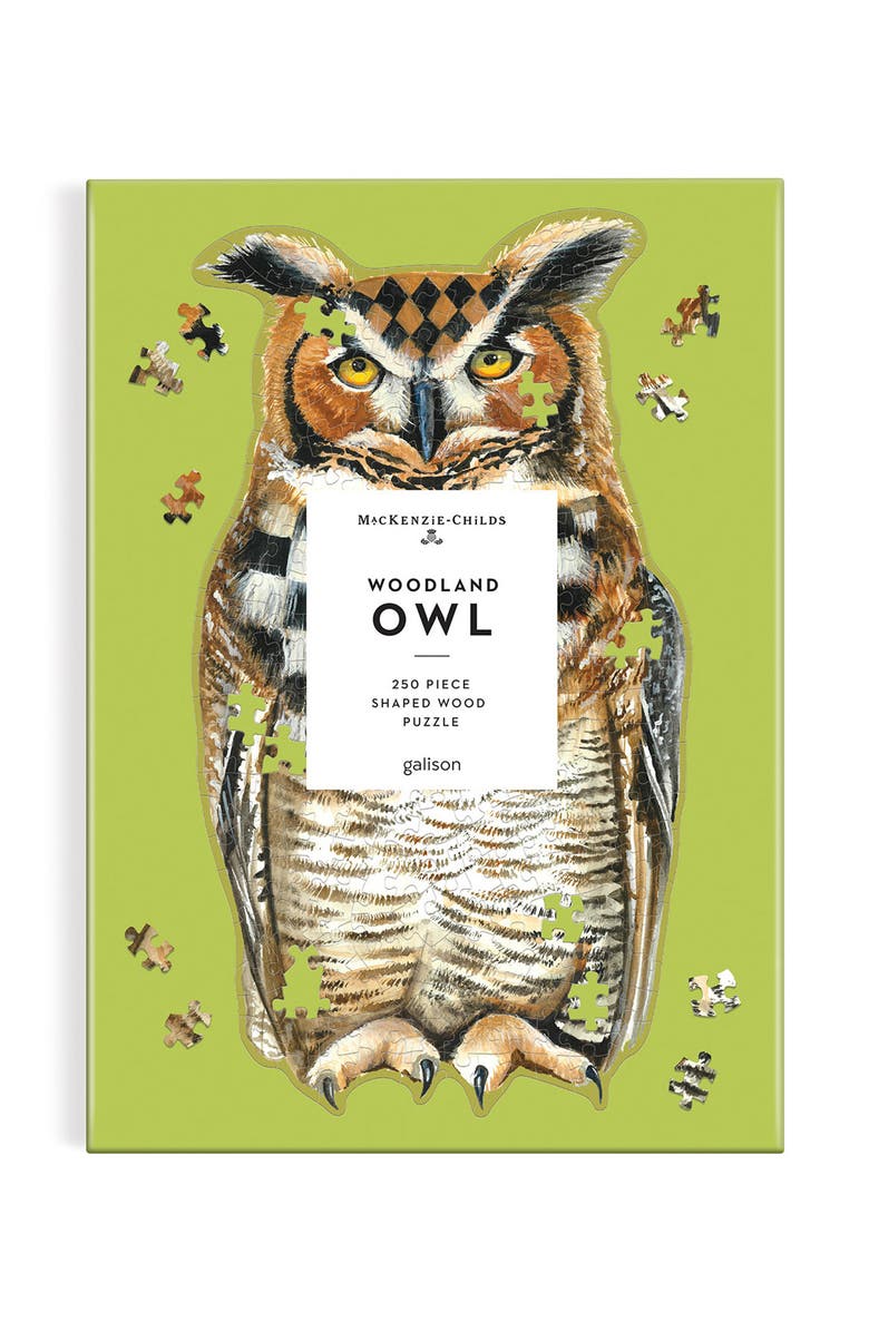 galison MacKenzie-Childs Woodland Owl 250-Piece Puzzle, Main, color,