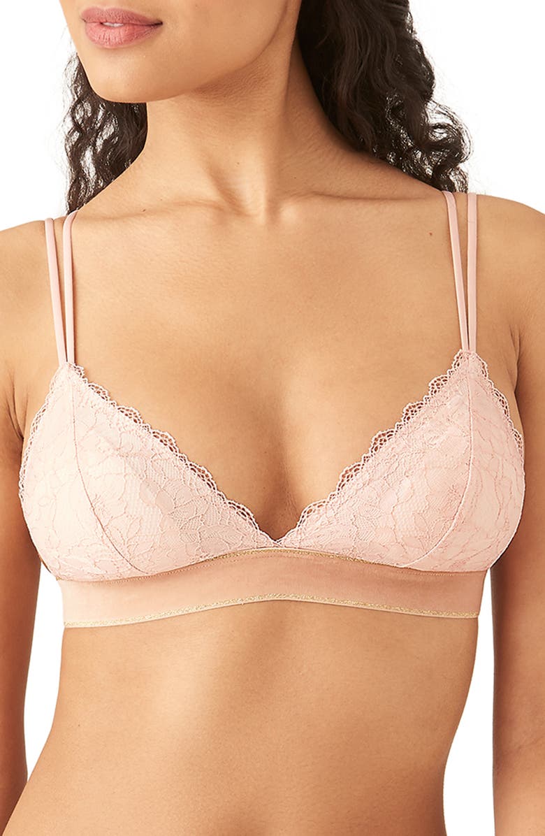 b.tempt'd by Wacoal Lace Encounter Strappy Bralette, Main, color, Rose Smoke