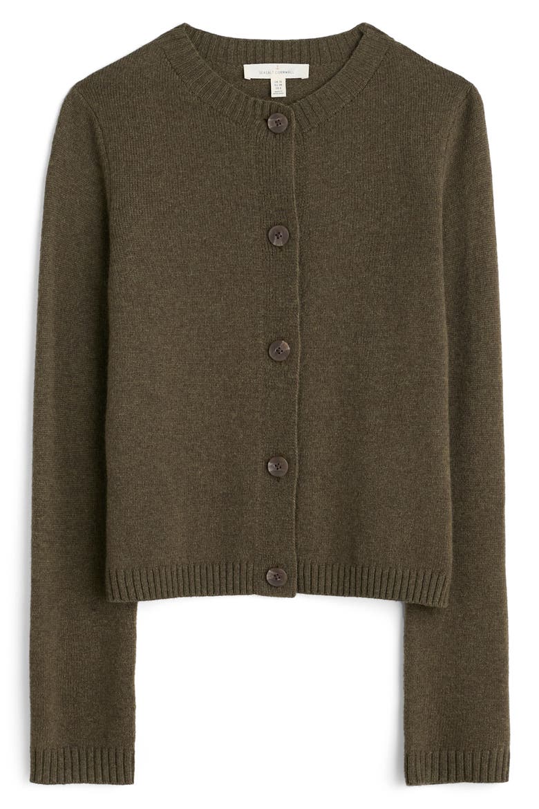 Tern Tide Merino Wool Blend Cardigan, Alternate, color, KNIT MELANGE RICH OLIVE