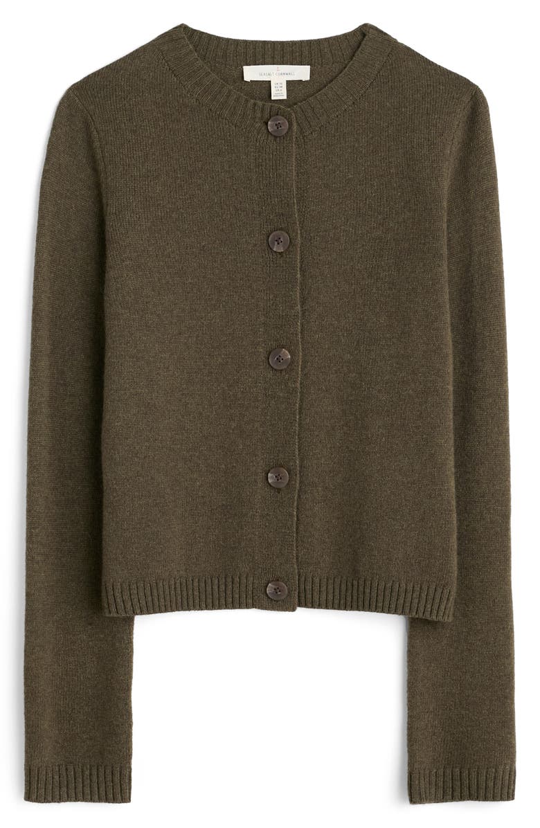 Seasalt Cornwall Tern Tide Merino Wool Blend Cardigan, Alternate, color, Knit Melange Rich Olive