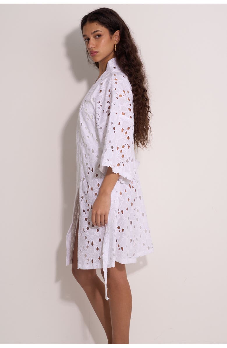 Gottex Beach Life Coastal Lace Robe Cover-Up, Alternate, color, White