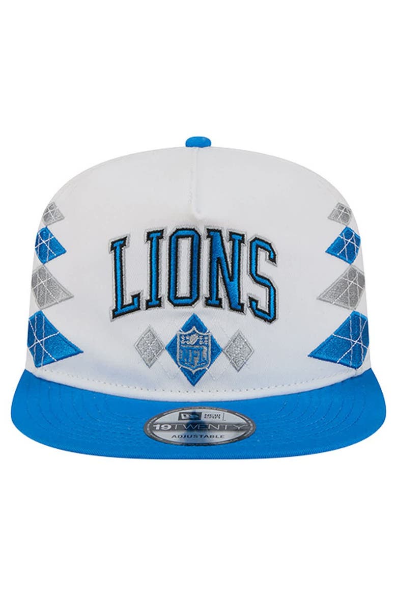 Men's New Era  White Detroit Lions Argyle 19TWENTY Adjustable Hat, Alternate, color, White